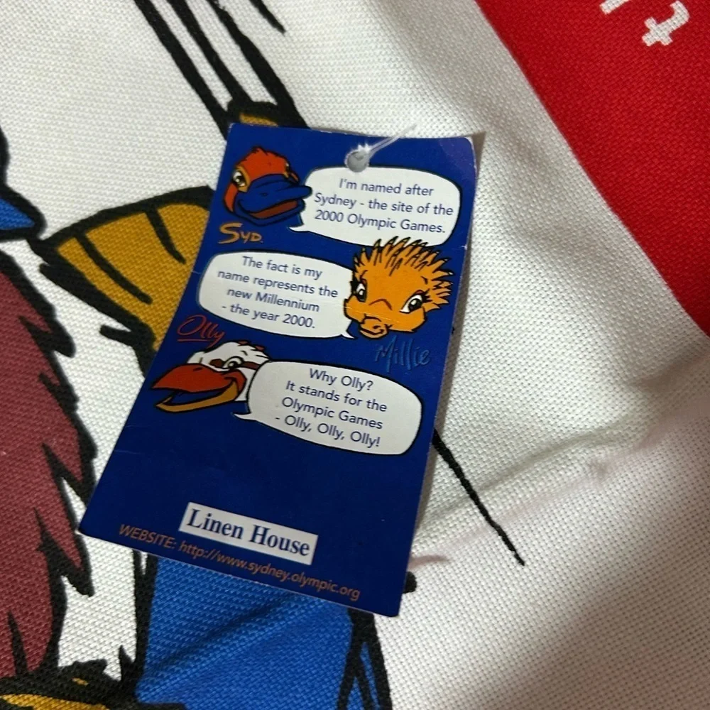 New Vintage Sydney 2000 Olympic Tea Towel "Olly" Linen House New with Tag - Picture 4 of 4